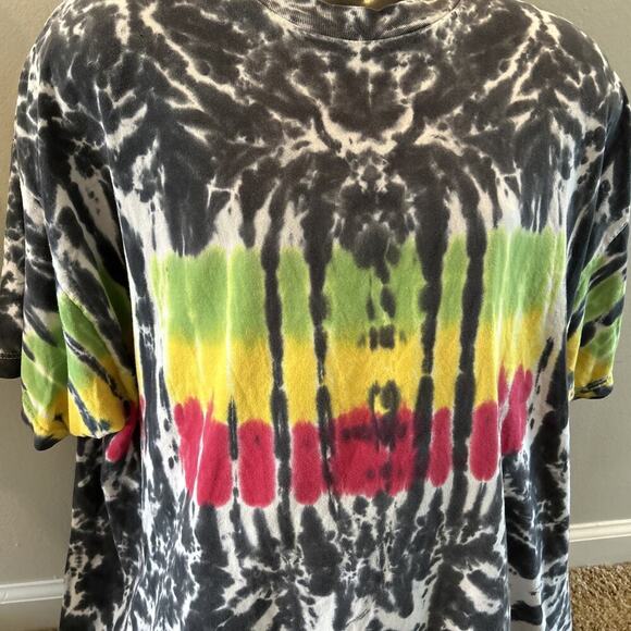 Vintage Alstyle Shirt Adult Large Tie Dye Ringer Y2K 3XL Mens EUC Skater - Picture 3 of 11